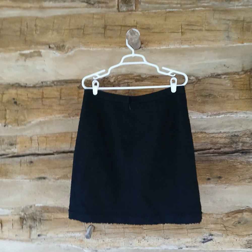 J. Crew Vintage Black Boucle Wool Midi Skirt Size 10